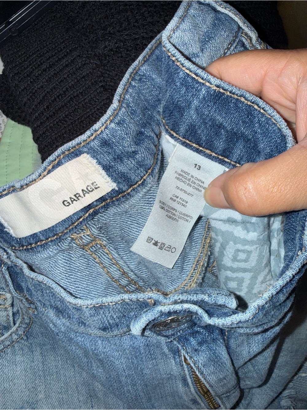 Garage Distressed Denim Cutoff Shorts - Picture 3 of 3